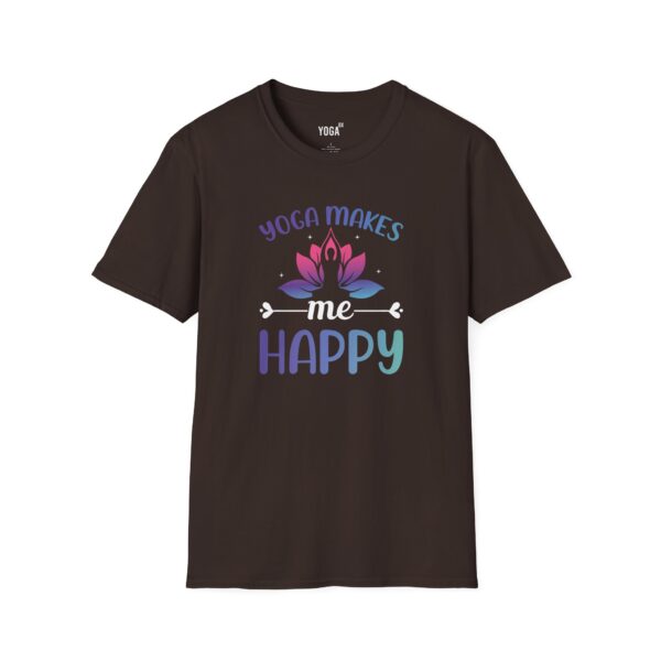 Yoga Makes Me Happy T-Shirt For Yoga - Image 2