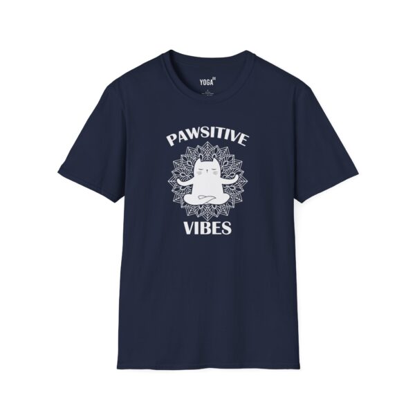 Pawsitive Vibes Funny Yoga T-Shirt - Image 3